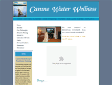 Tablet Screenshot of caninewaterwellness.com